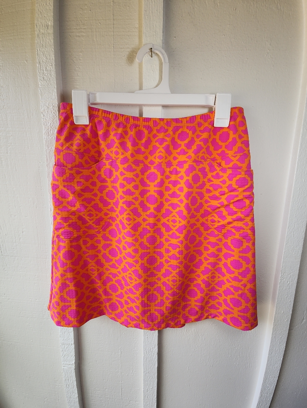 Icikuls Flip Skort Ladies Active Lattice Pink Orange Size Large